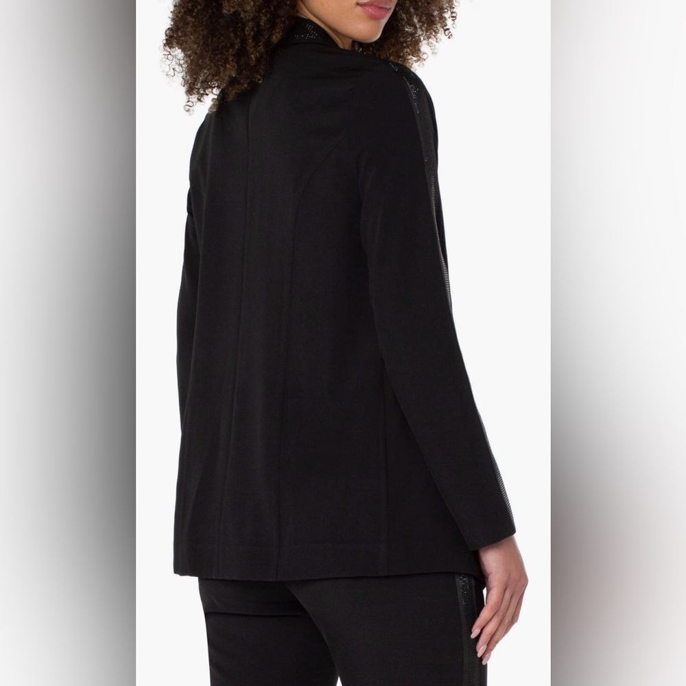 NWT Liverpool Los Angeles Embellished Boyfriend Blazer - Black - XS - Picture 5 of 15